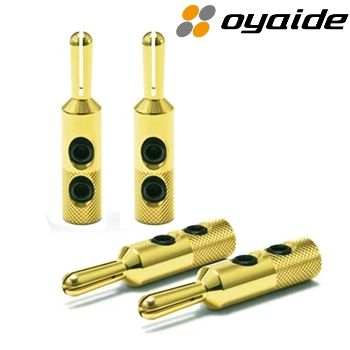 GBN: Oyaide Gold plated 4mm Banana Plug (pack of 4) - DISCONTINUED
