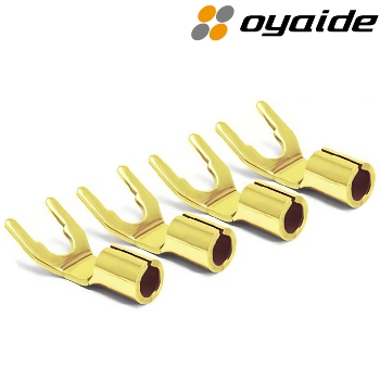 Oyaide GYT Gold plated Spade lug (set of 4)