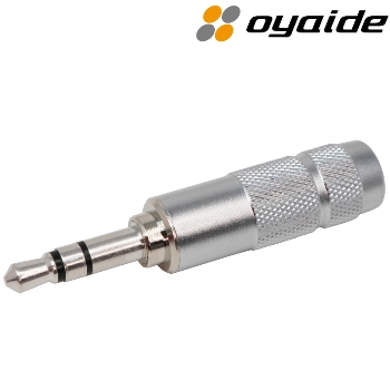 Oyaide P-3.5 SR Silver/Rhodium plated 3.5mm jack plug