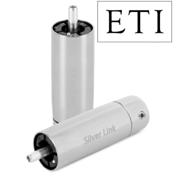 ETI Research Silver Link RCA Plug (pk of 2)