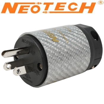 NC-P313RH: Neotech UP-OCC US Mains plug, rhodium plated, cryo treated