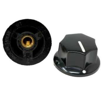 Black Bakelite Knob Large, with SF Marker Dot