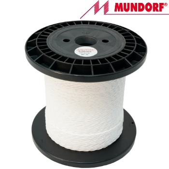 SGW305WH: Mundorf wire, 3x0.5mm 99% silver / 1% gold twist cable - WHITE PTFE Sheathing