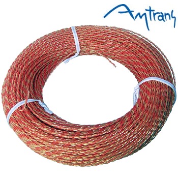 Amtrans OFC gold plated twisted pair, 0.4mm dia, with sleeving