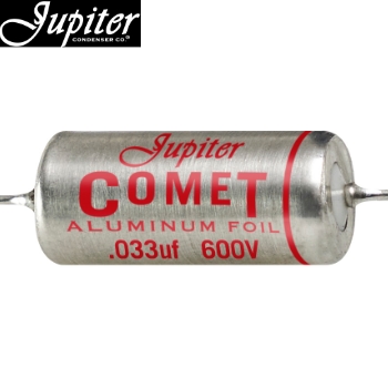 TH8002-333K: 0.033uF 600Vdc Jupiter Aluminium Foil - Comet Paper-in-Oil Capacitor