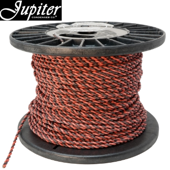Jupiter DUAL AWG12, tinned multistrand copper in lacquered cotton insulated wire - Red/Black (1m)