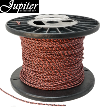 Jupiter DUAL AWG16, tinned multistrand copper in lacquered cotton insulated wire - Red/Black (1m)