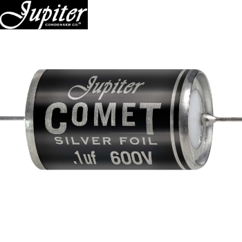 JCAG-010: 0.1uF 600Vdc Jupiter Silver Foil - Comet Paper-in-Oil Capacitor