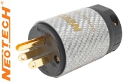 Neotech NC-P313, UP-OCC copper USA AC plug, gold plated