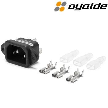 Oyaide Platinium/Palladium Power Inlet Socket - Screw Fit