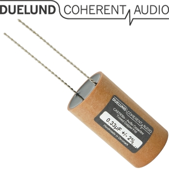 CuSn630V-030: 0.33uF 630Vdc Duelund CAST PIO Tinned Copper Capacitor