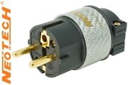 Neotech NC-P312G, UP-OCC copper Schuko (EU) plug, gold plated