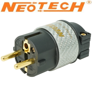 NC-P312G: Neotech UP-OCC copper Schuko (EU) Mains Plug, gold plated