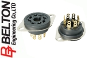 VTB8-ST-G: Belton Octal valve base, gold plated solder lugs