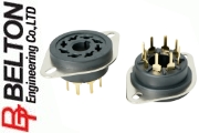 VTB8-PTS-G: Belton Octal valve base, gold plated, PCB mount