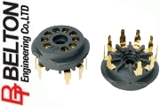 VTB9-PT : Belton B9A 9-pin valve base, PCB mount, gold plated