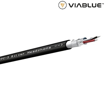Cavo Per Cuffie VIABLUE EPC 100cm, 2 Fili, Doppia Schermatura In Argento, Colore Argento