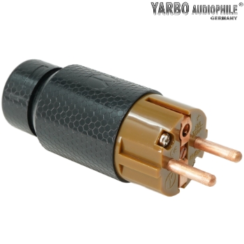 GY-901FP-C: Yarbo Schuko mains plug, red copper