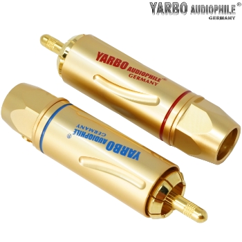 RCA-010G: Yarbo RCA plugs, gold plated (pair)