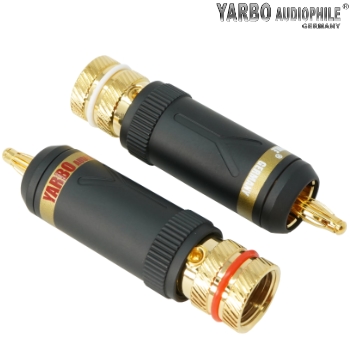 RCA-016GB: Yarbo RCA plugs, gold plated (pair)