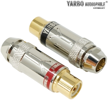 RCA-10FGN: Yarbo Female RCA plugs, gold plated