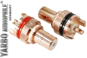 RCA-3MSC: Yarbo red copper insulated RCA sockets 