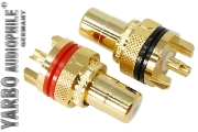 RCA-5MSG: Yarbo gold plated insulated RCA sockets