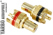 RCA-5MSG: Yarbo gold plated insulated RCA sockets
