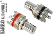 RCA-7MSR: Yarbo Rhodium plated insulated RCA sockets