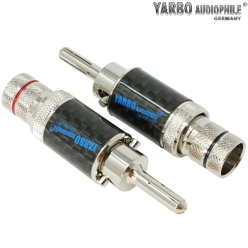 SC-2009RCF: Yarbo rhodium plated banana plugs (pair)