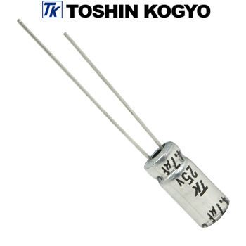 1EUTSJ4R7M0: 4.7uF 25Vdc Toshin Jovial UTSJ Electrolytic Capacitor