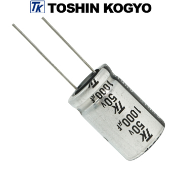 1HUTSJ102M0: 1000uF 50Vdc Toshin Jovial UTSJ Electrolytic Capacitor