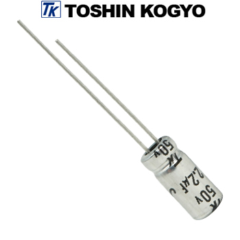 1HUTSJ2R2M0: 2.2uF 50Vdc Toshin Jovial UTSJ Electrolytic Capacitor