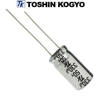 1HUTSJ331M0: 330uF 50Vdc Toshin Jovial UTSJ Electrolytic Capacitor