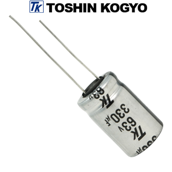 1JUTSJ331M0: 330uF 63Vdc Toshin Jovial UTSJ Electrolytic Capacitor