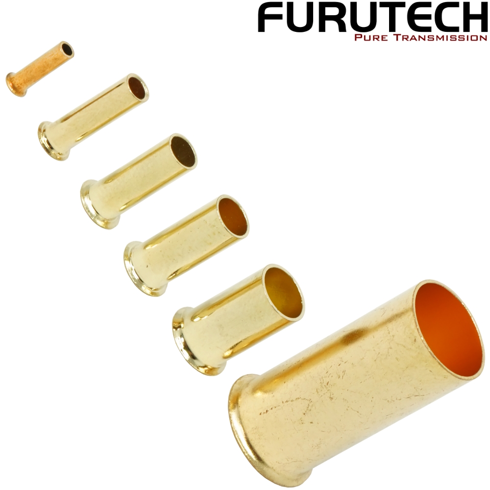 GS-21P(G): Furutech Pure Copper Gold-plated cable end sleeve, AWG14, 1.9mm dia.