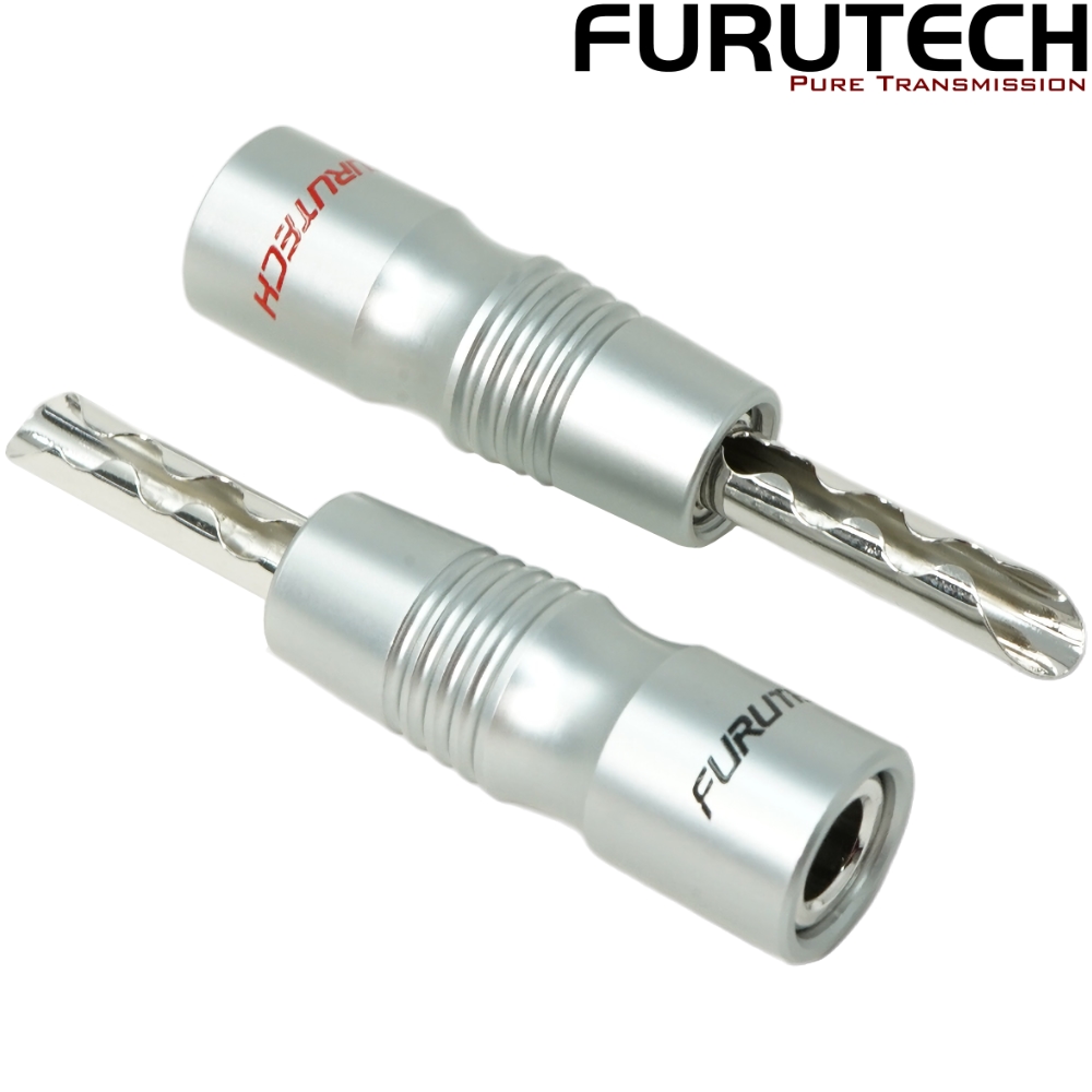 FP-200B(R): Furutech FP-200B Rhodium-plated Banana Plugs (pack of 4)