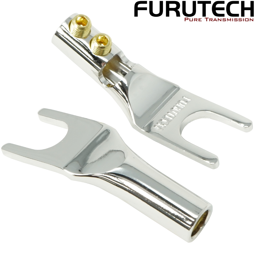 FP-201(R): Furutech FP-201 Rhodium-plated 8.2mm Spades (pack of 4)