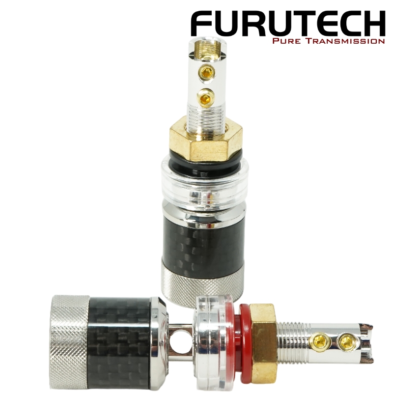 FT-816(R): Furutech FT-816 Carbon Fibre Pure Copper Rhodium-plated Binding Posts (pair)