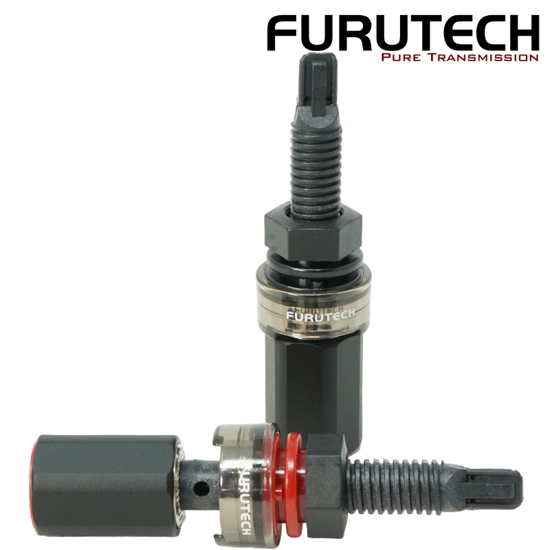 FT-865(R): Furutech FT-865 Rhodium Low Mass One Piece Wire-wound Binding Posts (pair)