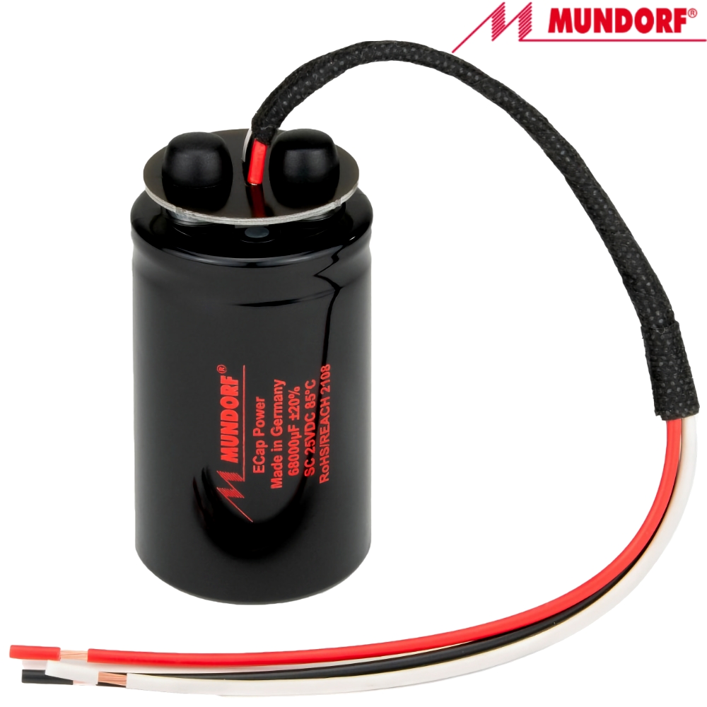 MPC68I: 68000uF 25Vdc Mundorf ECap Power Electrolytic Capacitor for Car Radios