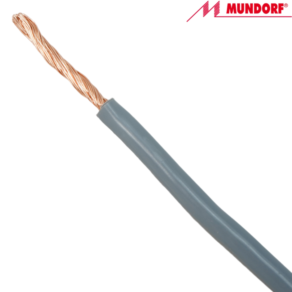 ACS1250GY: Mundorf MConnect 50/0.25mm Copper Stranded Angelique Wire, Grey PVC insulated (1m)