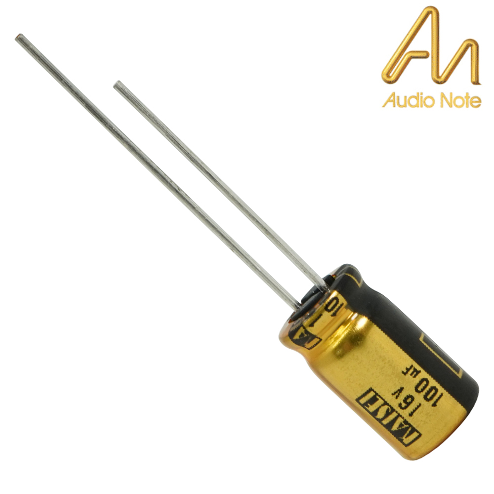 CAP-100-R-100U-16V: 100uF 16Vdc Audio Note Kaisei POLAR Electrolytic Capacitor