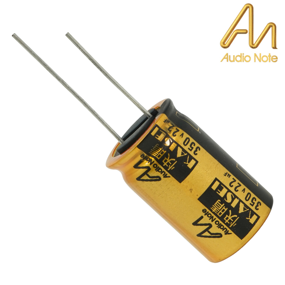 CAP-100-R-22U-350V: 22uF 350Vdc Audio Note Kaisei POLAR Electrolytic Capacitor