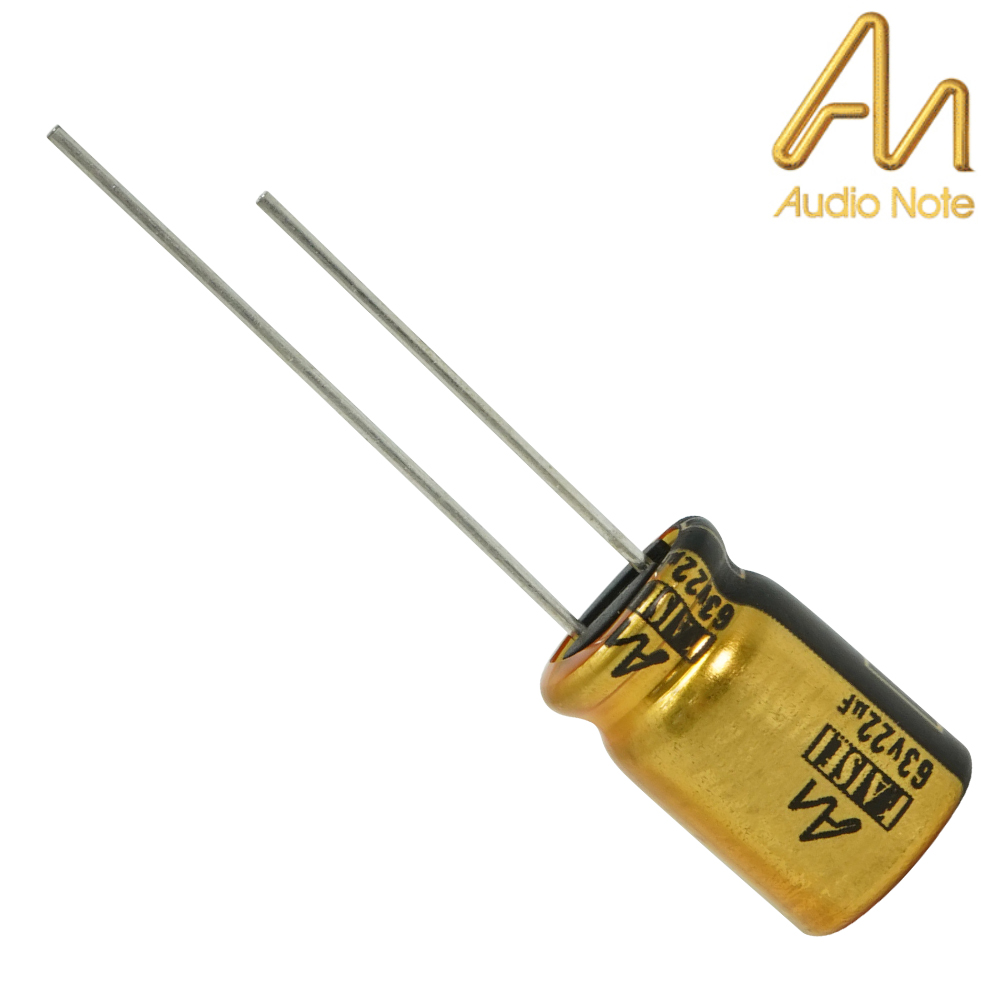 CAP-100-R-22U-63V: 22uF 63Vdc Audio Note Kaisei POLAR Electrolytic Capacitor