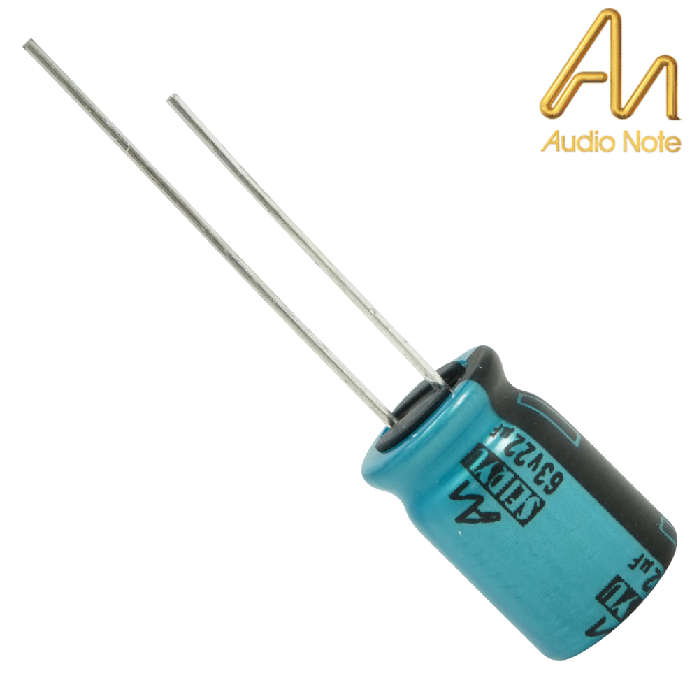 CAP-100-S-22U-63V: 22uF 63Vdc Audio Note Seiryu POLAR Electrolytic Capacitor