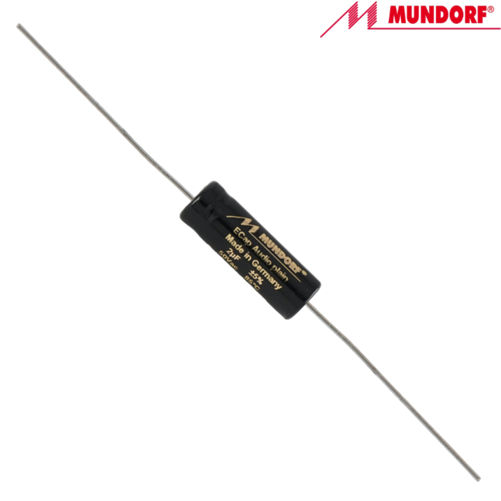 ECAP70-2.0: 2uF 50Vac / 70Vdc Mundorf ECap AC PLAIN electrolytic bipolar capacitor