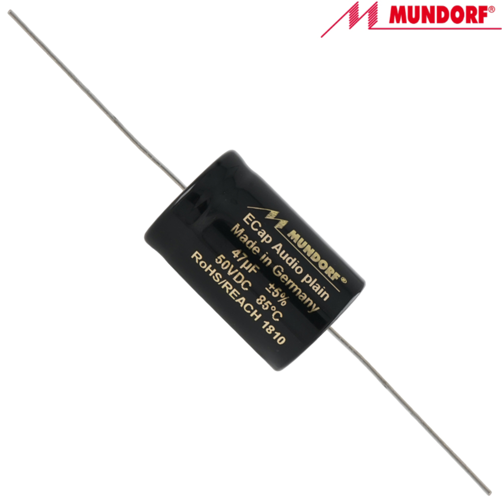 ECAP70-47: 47uF 50Vac / 70Vdc Mundorf ECap AC PLAIN electrolytic bipolar capacitor