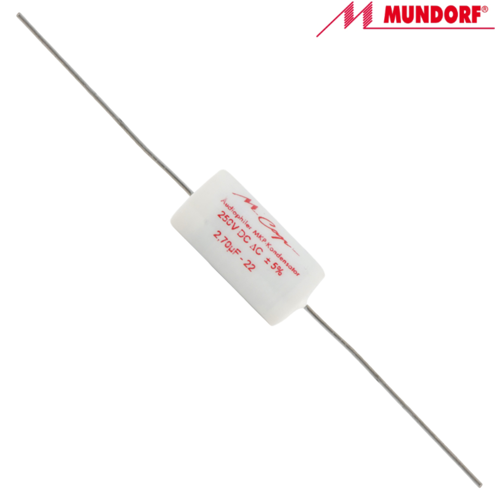 MCAP250-2,7: 2.7uF 250Vdc Mundorf MCap MKP Classic Capacitor