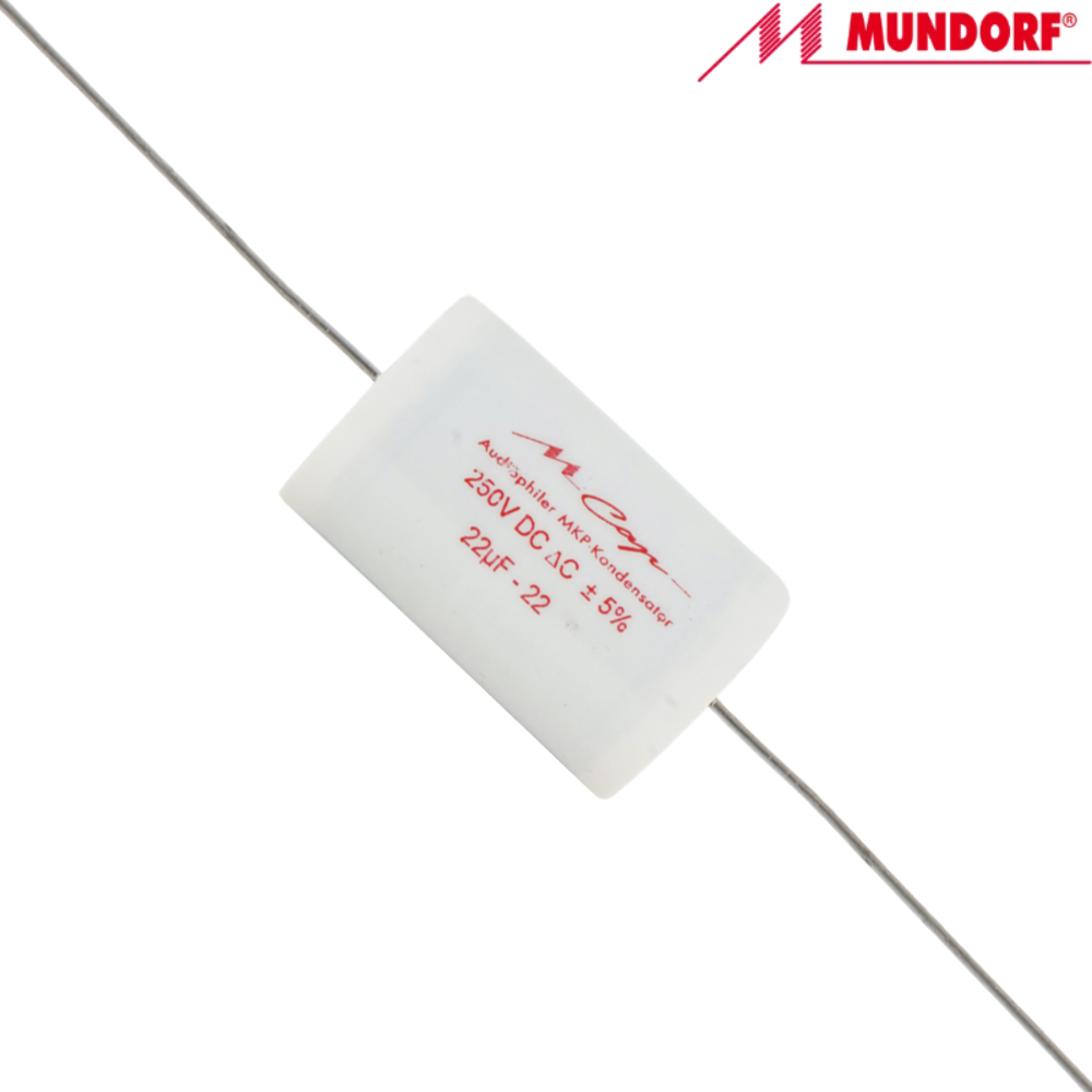 MCAP250-22: 22uF 250Vdc Mundorf MCap MKP Classic Capacitor